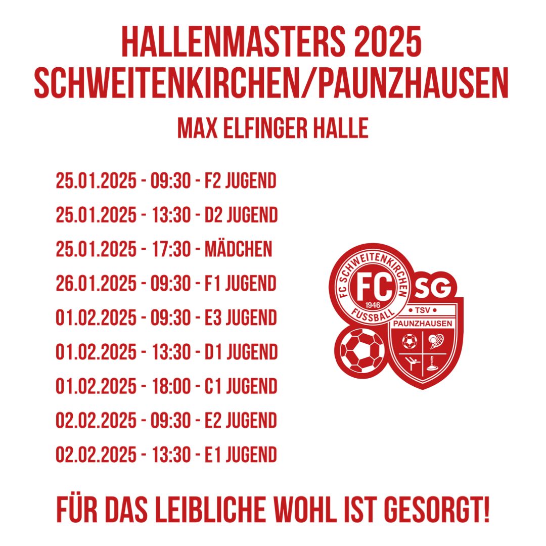 Jugend Fussball: Hallenmasters 2025